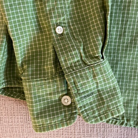Abercrombie & Fitch Green Check Long Sleeve Button Down Shirt - Size Large - Picture 7 of 7